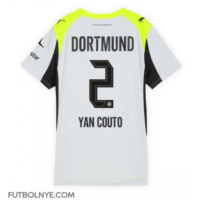 Camiseta Borussia Dortmund Yan Couto #2 Visitante Equipación para mujer 2025-26 manga corta Camiseta Borussia Dortmund Yan Couto #2 Visitante Equipación para mujer 2025-26 manga corta